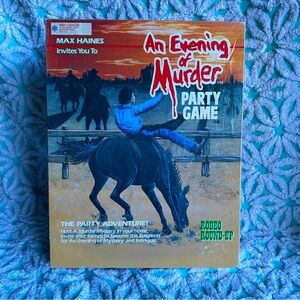 Vintage Max Haines An Evening Of Murder board game Rodeo Round Up party game
